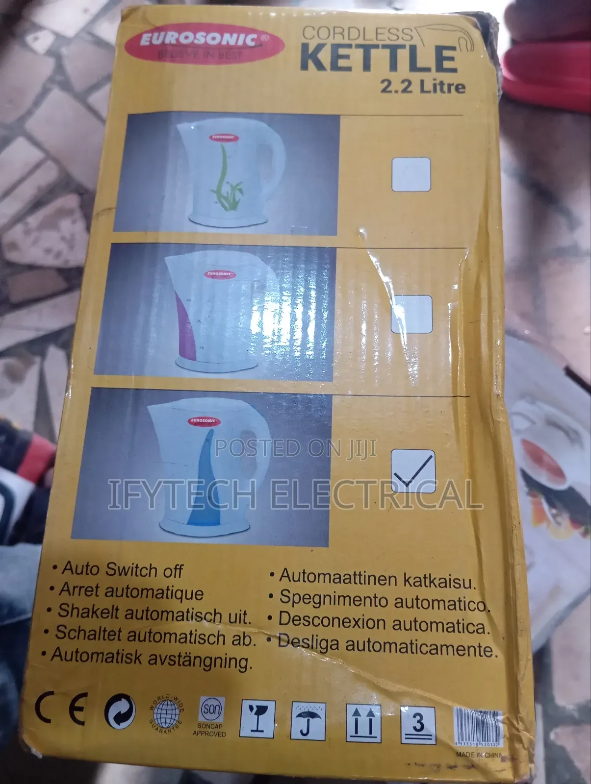 Euro Sonic Cordless Kettle