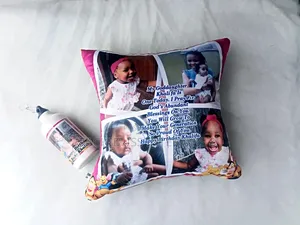 Throw Pillow and Water Bottle