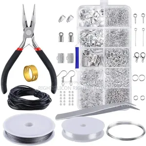 Usa Set Jewelry Beading Making Repair Silver Findings Starter
