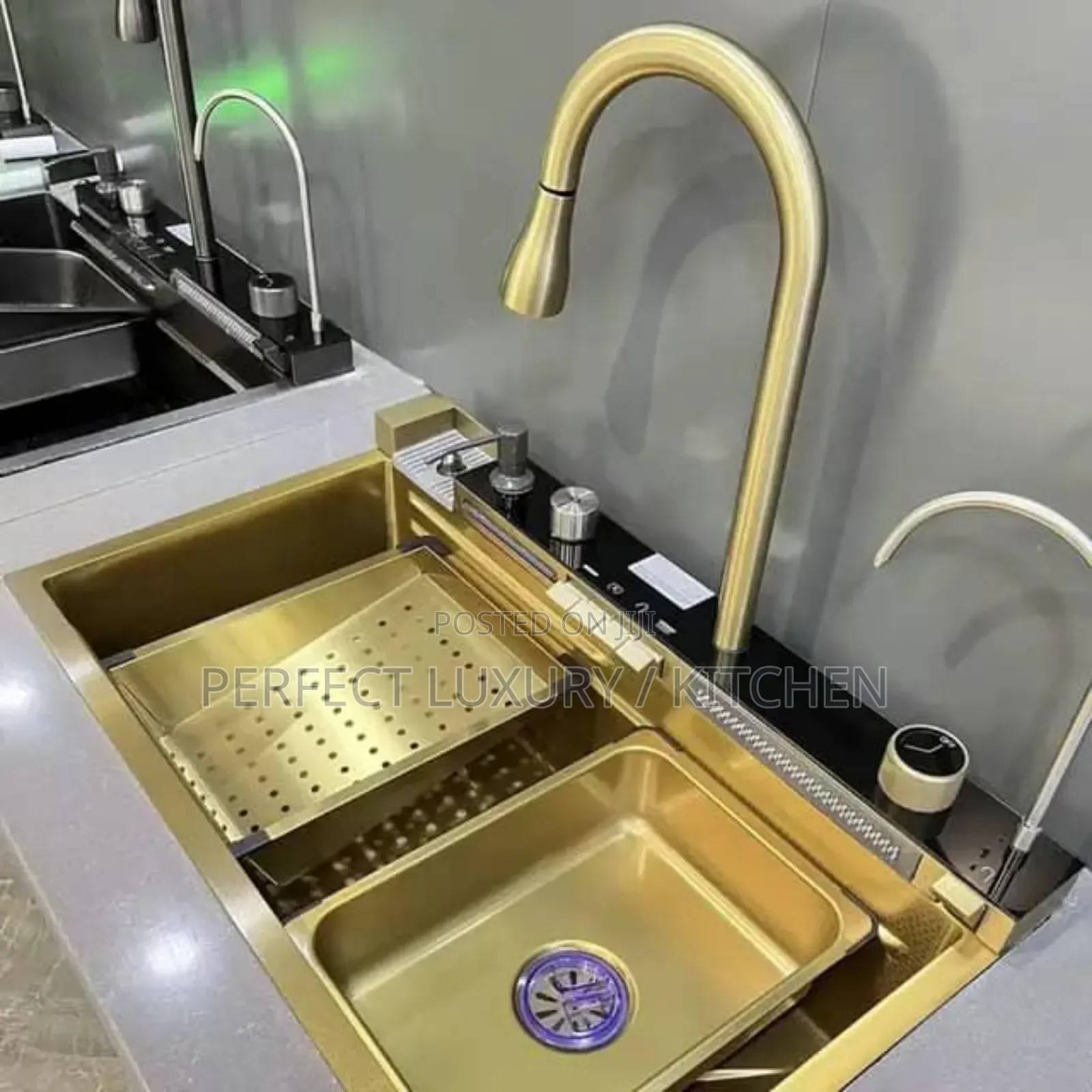 Pure Gold 4 Button Kitchen Sink With Tap
