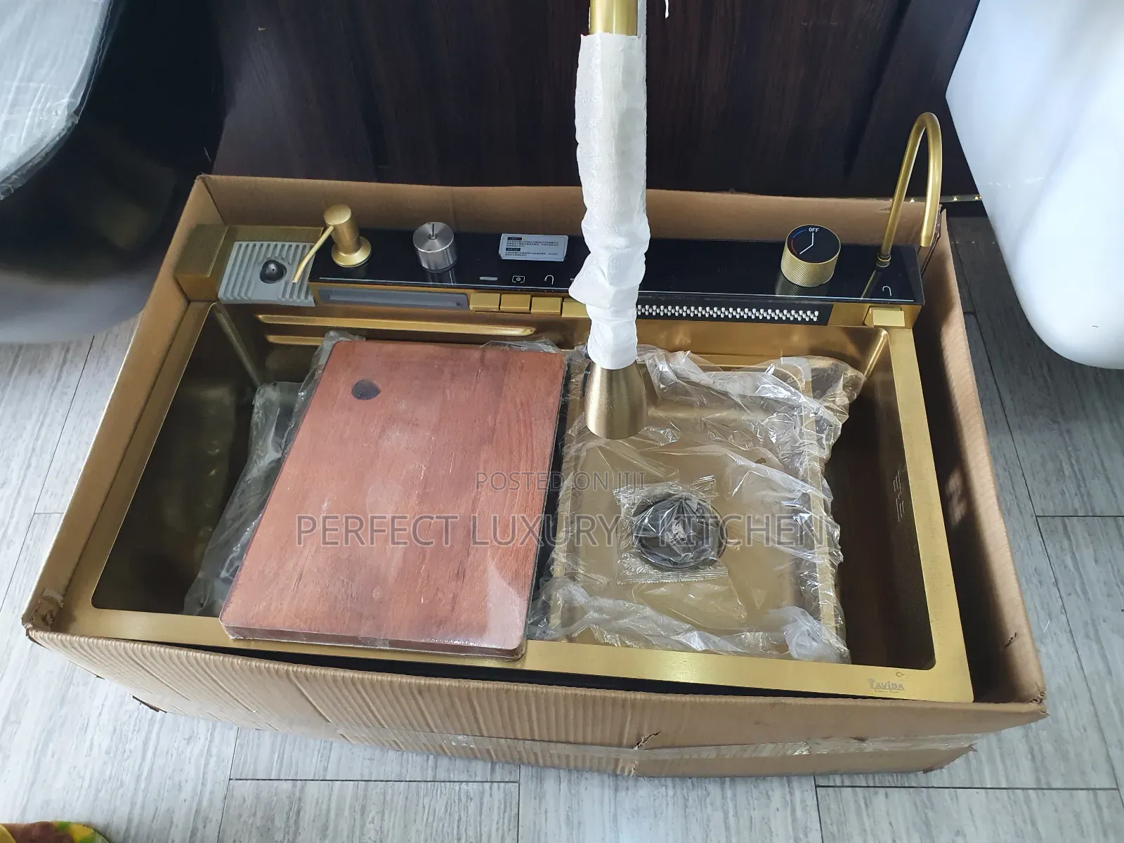 Pure Gold 4 Button Kitchen Sink With Tap