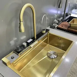 Pure Gold 4 Button Kitchen Sink With Tap