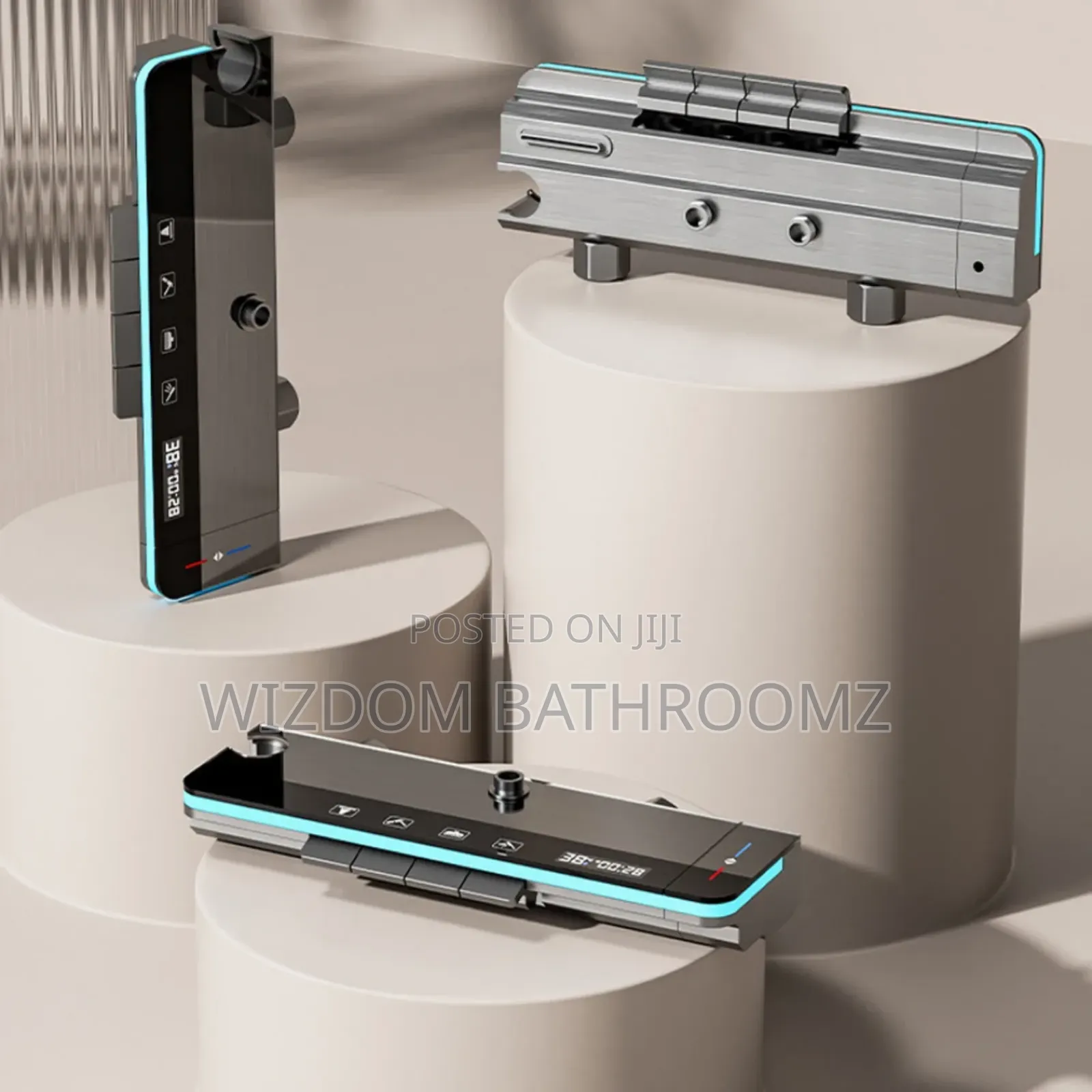 Led Shower Set With Temperature Display.