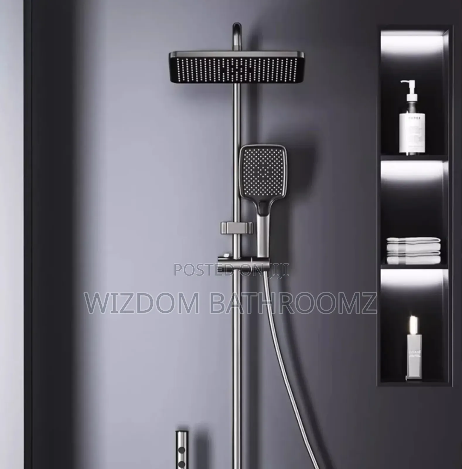 Led Shower Set With Temperature Display.