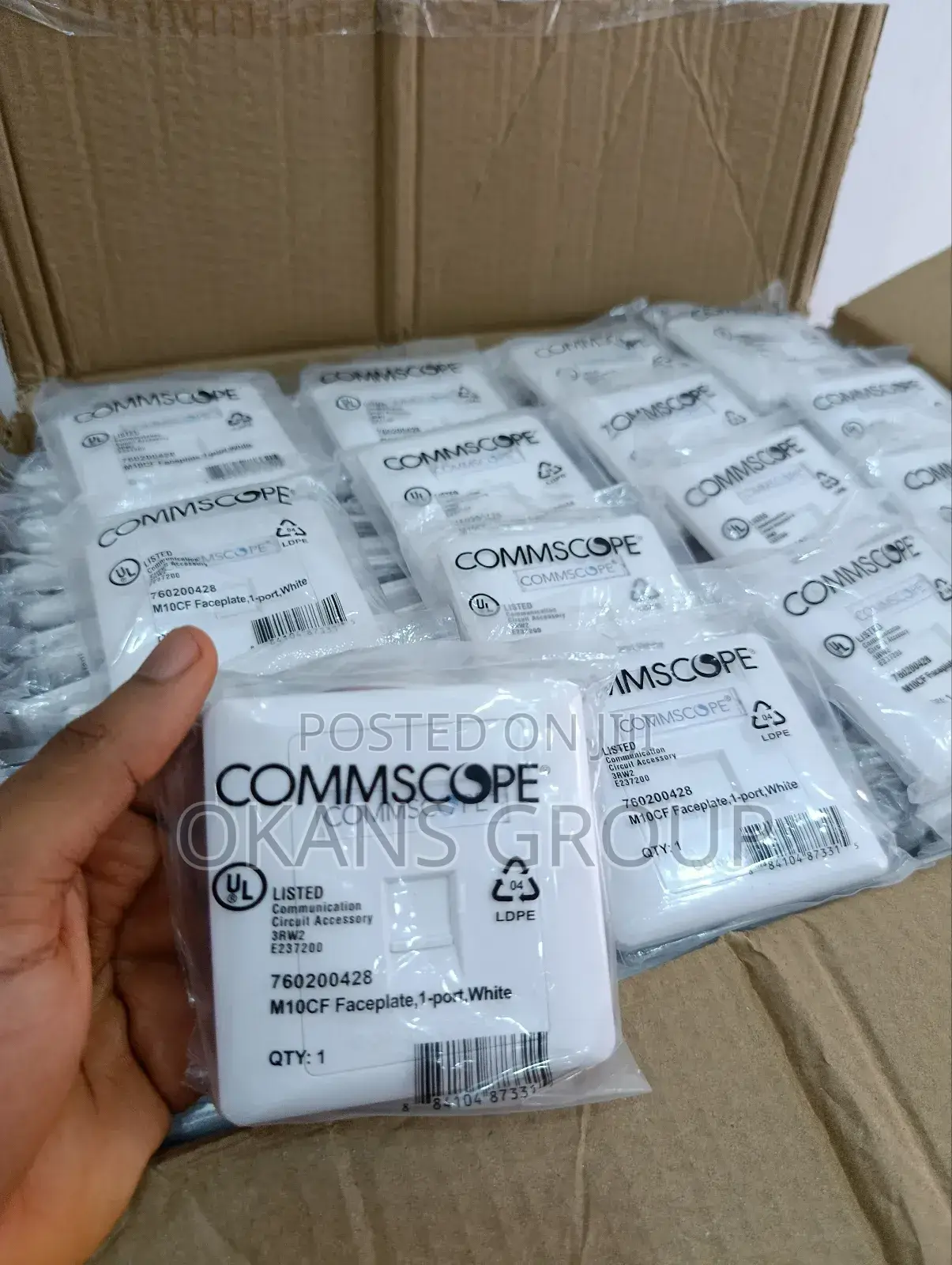 Single Faceplate Commscope Systimax Cat 6 With Modules