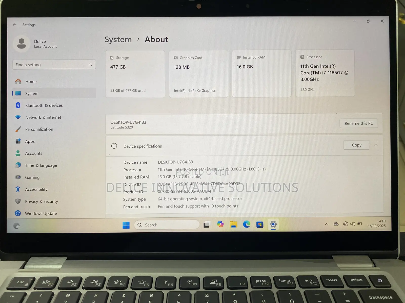 Laptop Dell Latitude 5320 16GB Intel Core i7 SSD 512GB