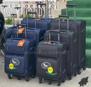 Set of 3 Double Zip Leaves King Luggage Boxes With 5 Wheels