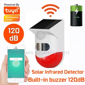 Wi-fi Tuya Smart Waterproof Solar Powered Alarm With Remote Control