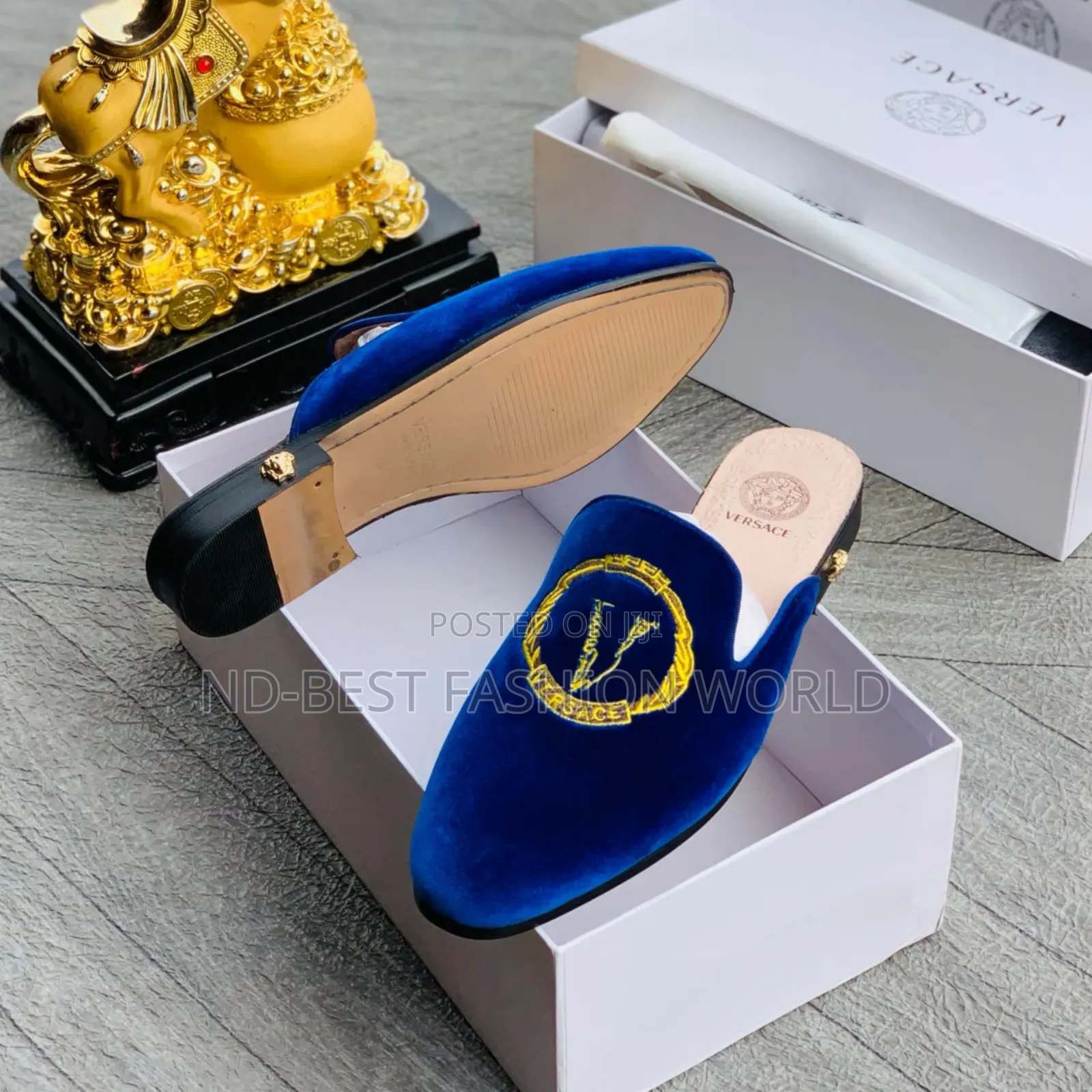 Blue Quality Half Shoe