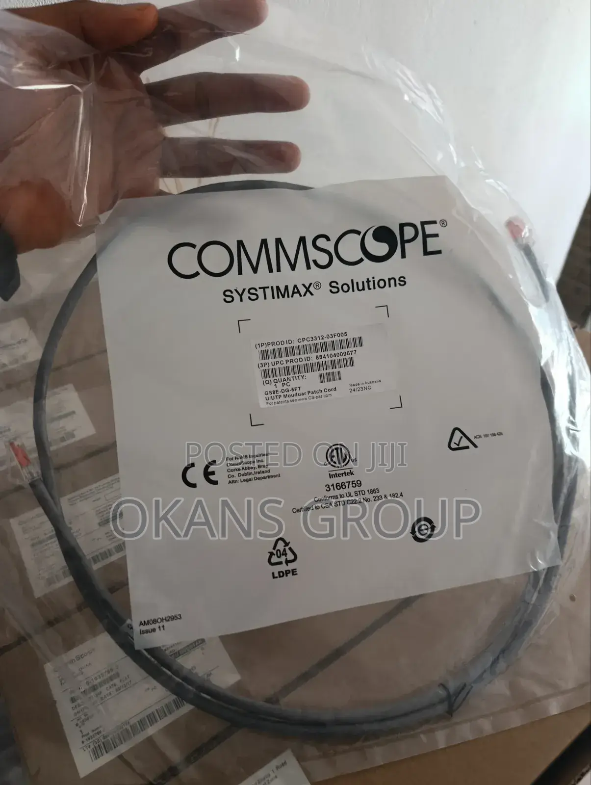 Patch Cord Commscope Systimax Cat6 Ethernet Lan Cable 1m/ 1.5m/ 3meter