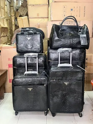 Set of 6 Skin Leather Luggage Boxes