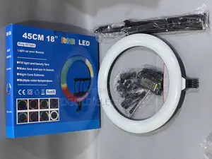 18 Inchs Ring Light With RGB Light Tripod Stand