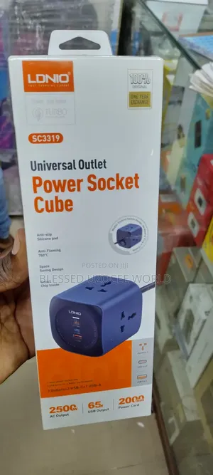 Ldnio 6 In1 Universal Outlet Power Cube Surge Extension 65w Charger