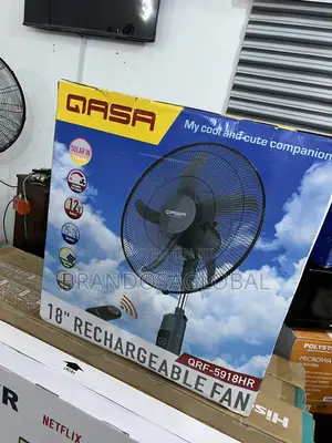 Qasa 18 Inches Rechargeable Standing Fan