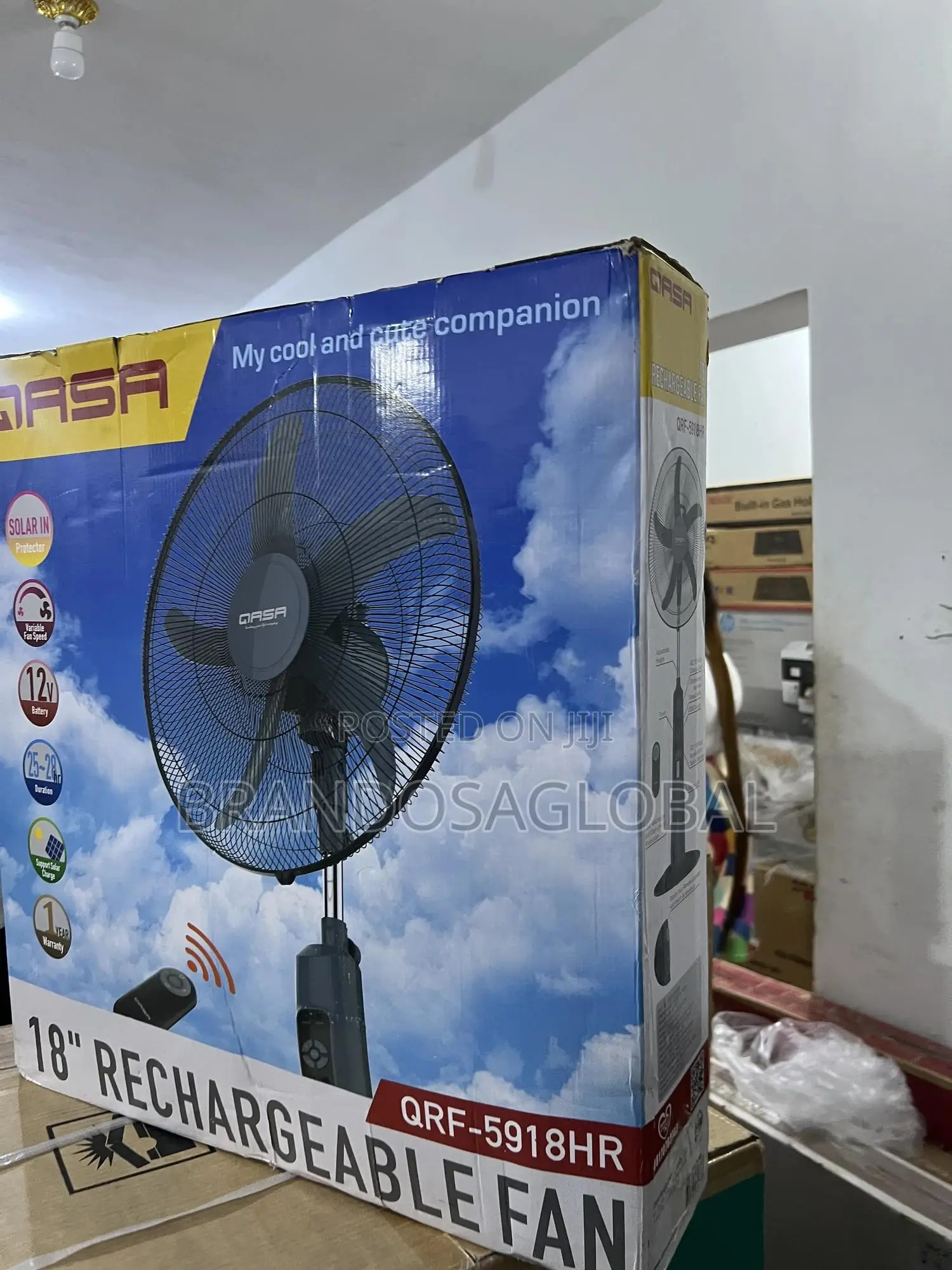 Qasa Fan With Solar Charging Option