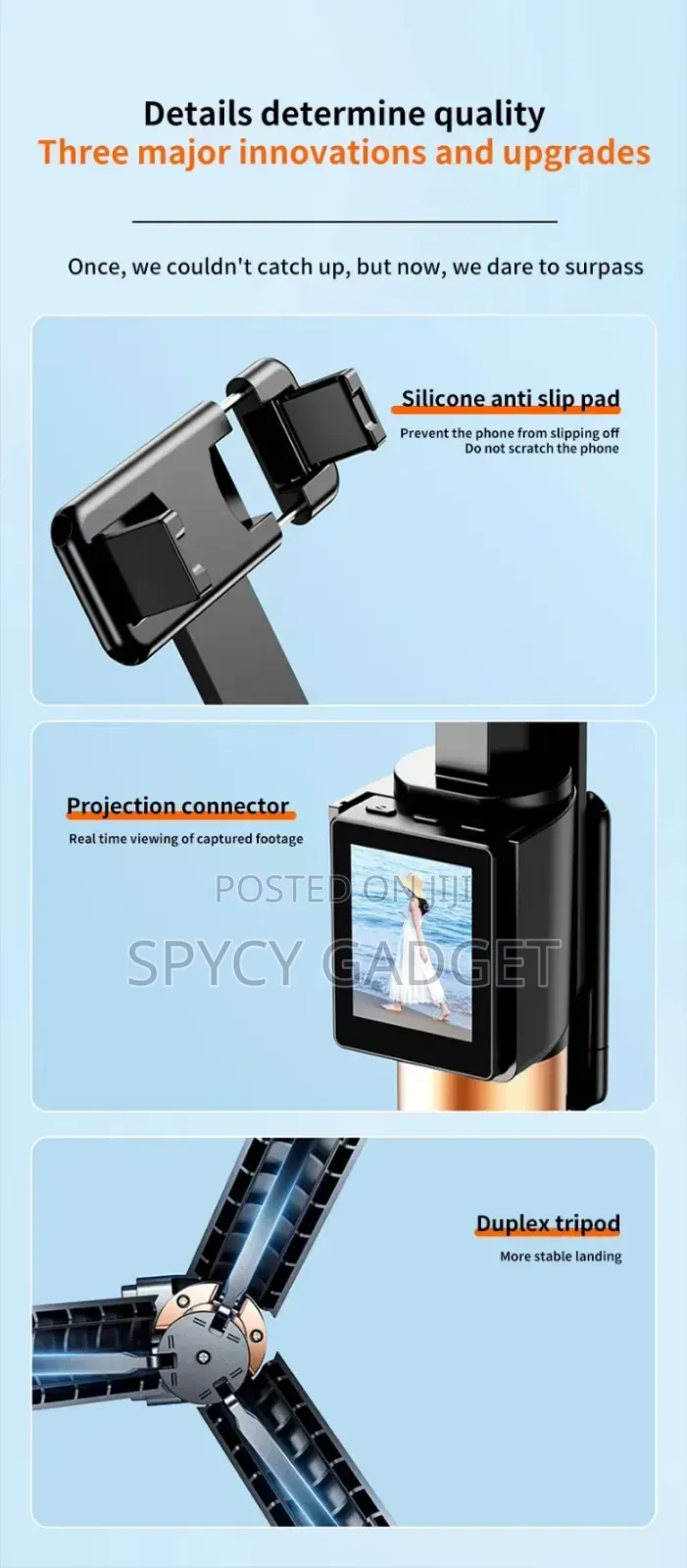 Cl07 Mobile Phone Screen Projection Selfie Stick