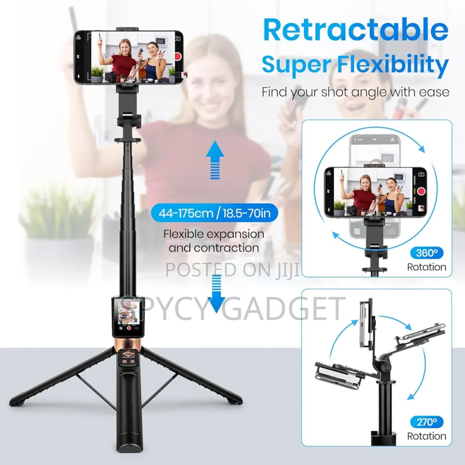Smart Screen Tripod Selfie Stick