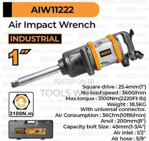 Ingco Heavy Duty 1” Air Impact Wrench Aiw11222 (For Truck Tires)