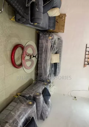 Foreign Classic Grey Sofa Chair Set 5 Seater,