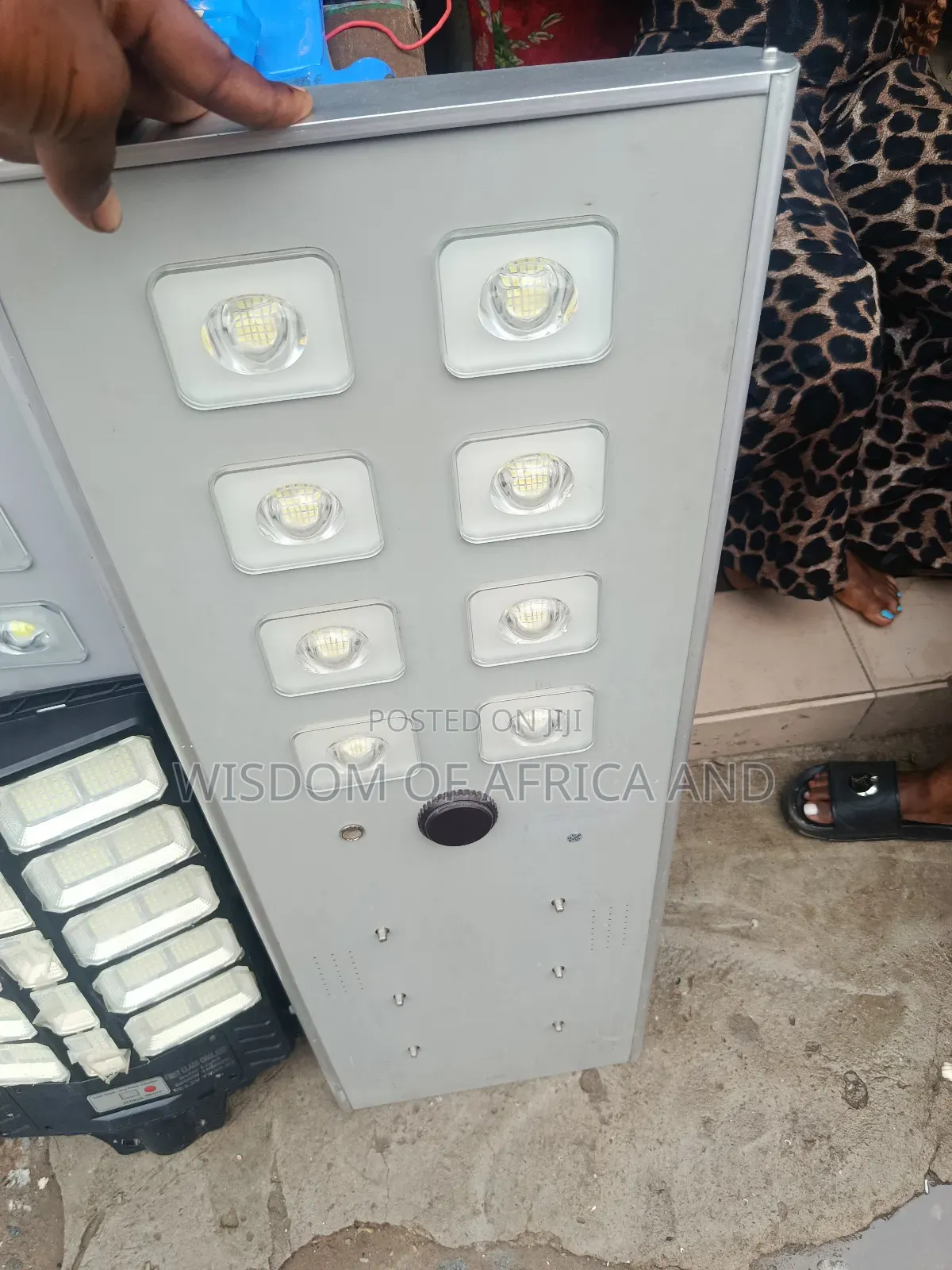 Solar Light With Panel on Top of It