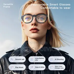 Gs380 Smart Glasses With Camera Flashlight Take Photo Video Recording
