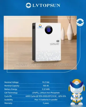Lvtopsun 5kwh 51.2v Lithium Battery