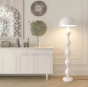 White Scandi Macaron Floor Lamp Creative Mushroom Lamp