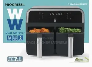 Progress By 7.4l Dual Basket Digital Air Fryer With Led Display