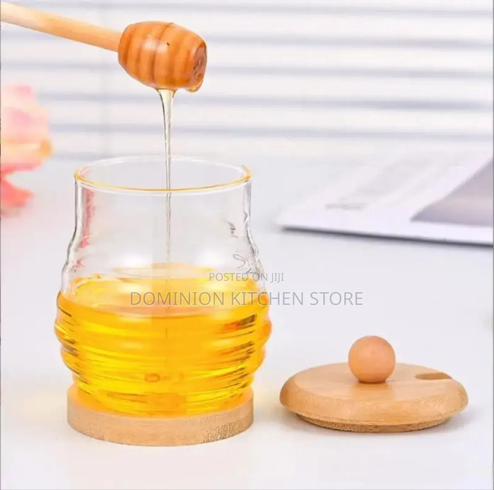 Borosilicate Glass Honey Jar