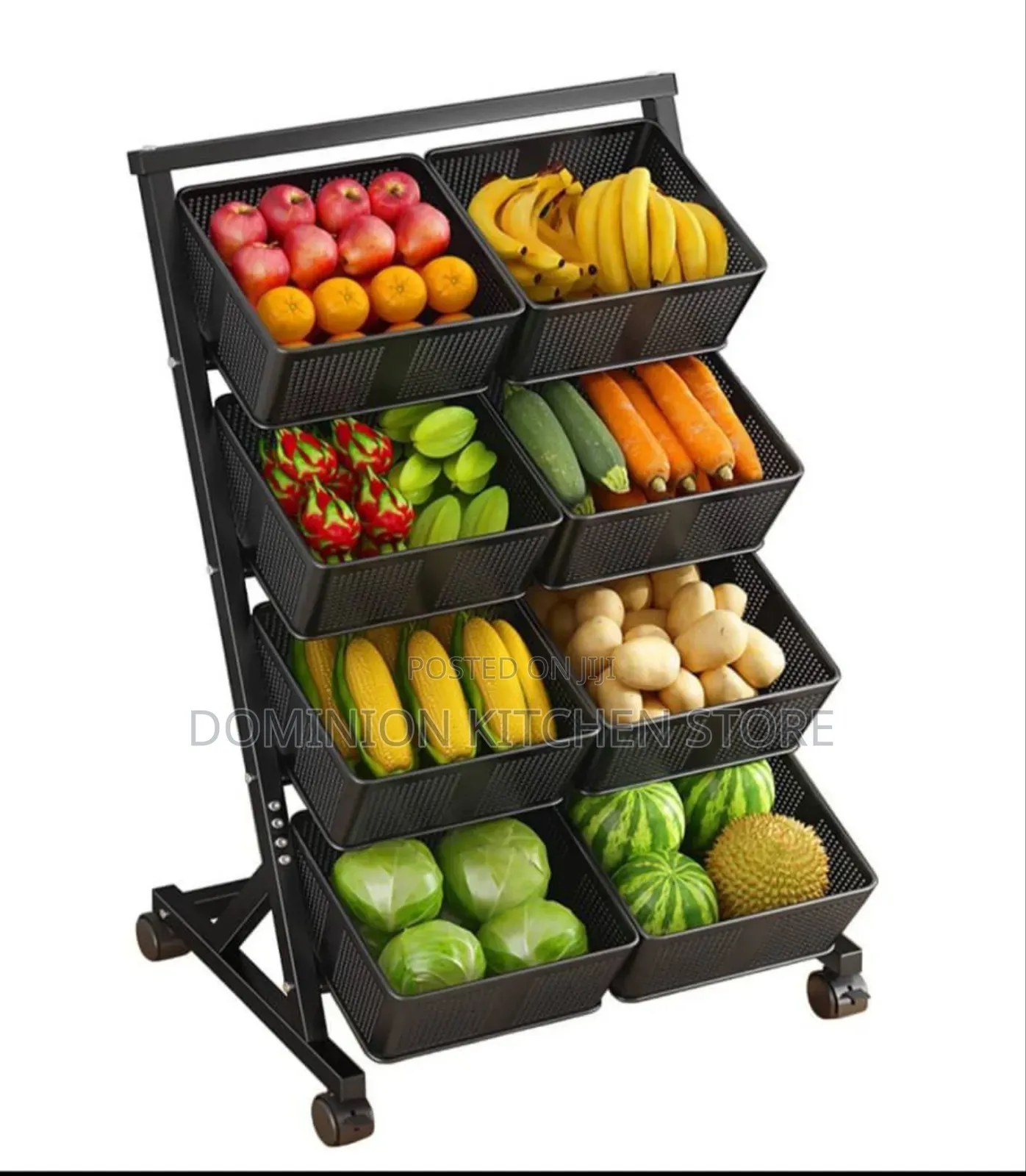4 Tier Fruit and Vegetables Metal Storage Basket