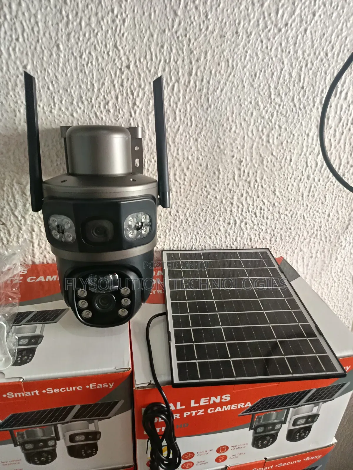 Eseecloud 6mp Dual Lens 4g Solar Powered PTZ Camera