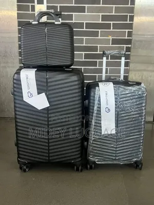 Set of 3 Rubber Luggage Boxes