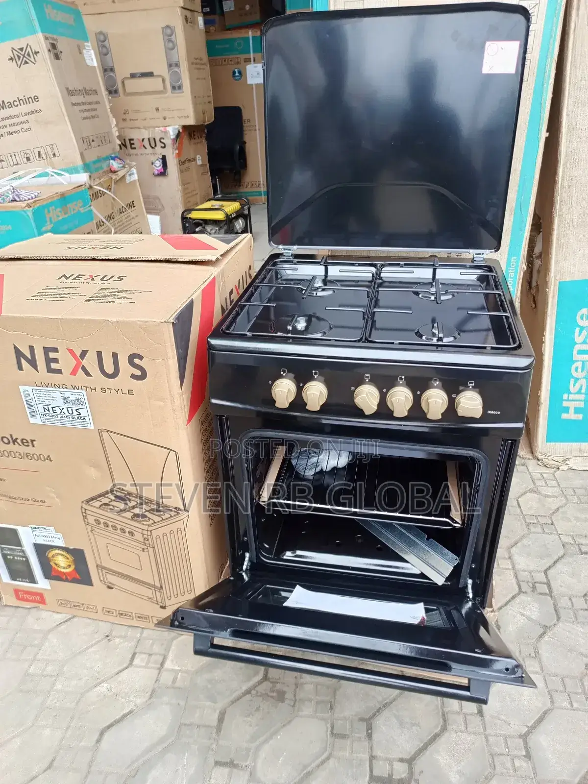 Nexus 4 Gas Cooker Bs Turkey Nx-6003 Black
