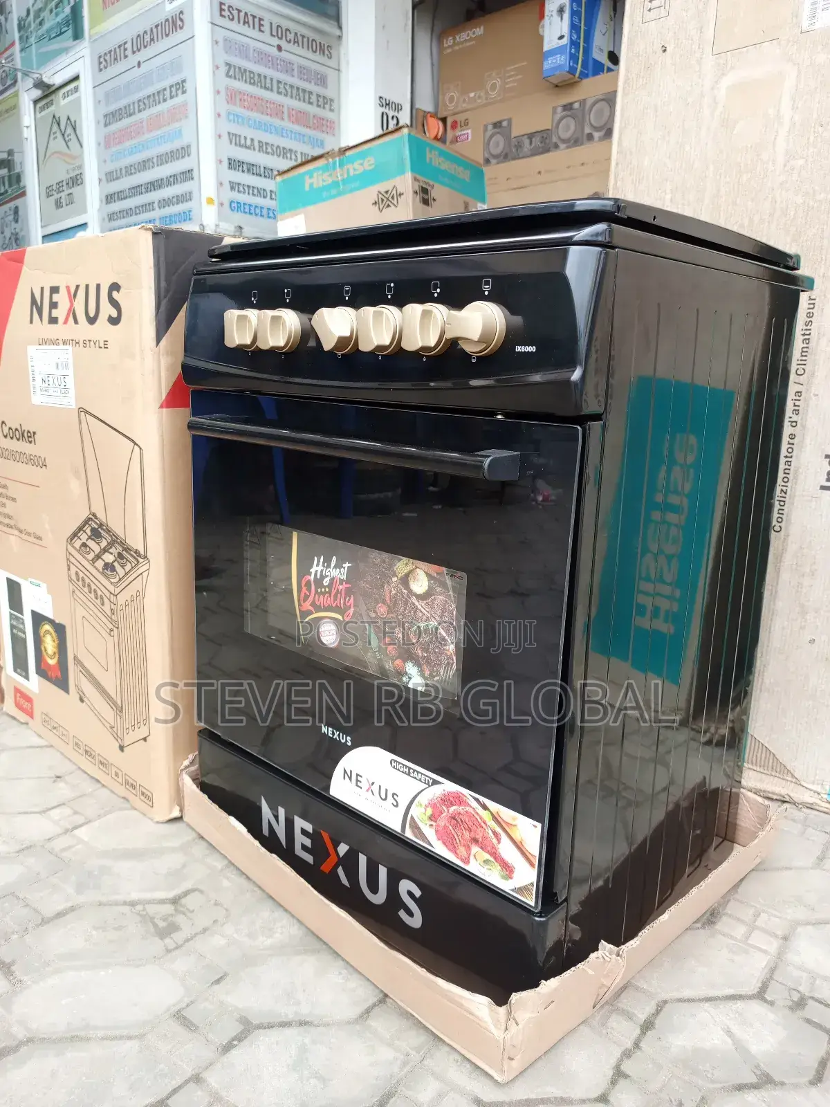 Nexus 4 Gas Cooker Bs Turkey Nx-6003 Black