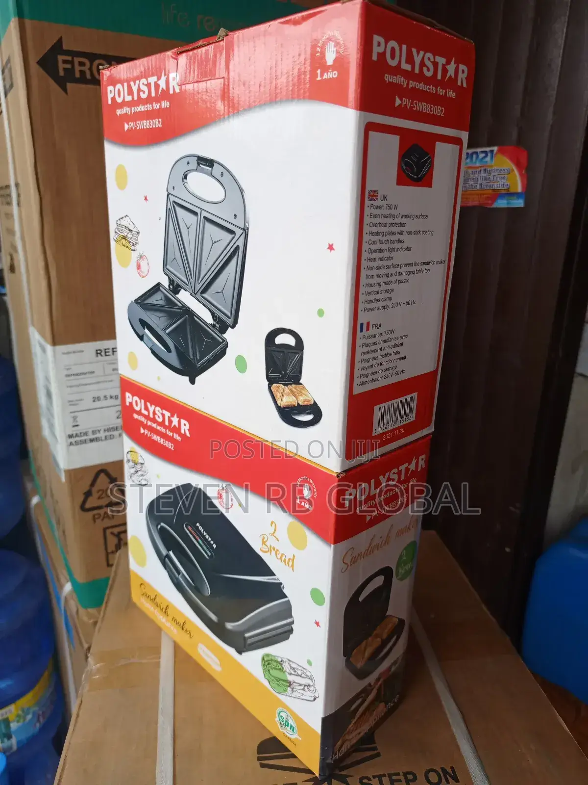 Polystar 2 Slice Sandwish Maker | Pv Swb830b2