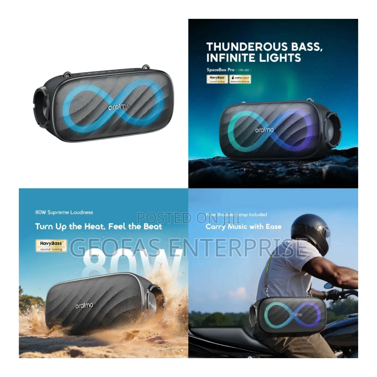 Oraimo Spacebox Pro 80w Karaoke-Support Wireless Speaker