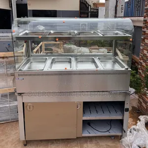 4 Bowl Curved Glass Food Warmer