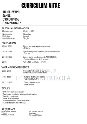 Curriculum Vitea
