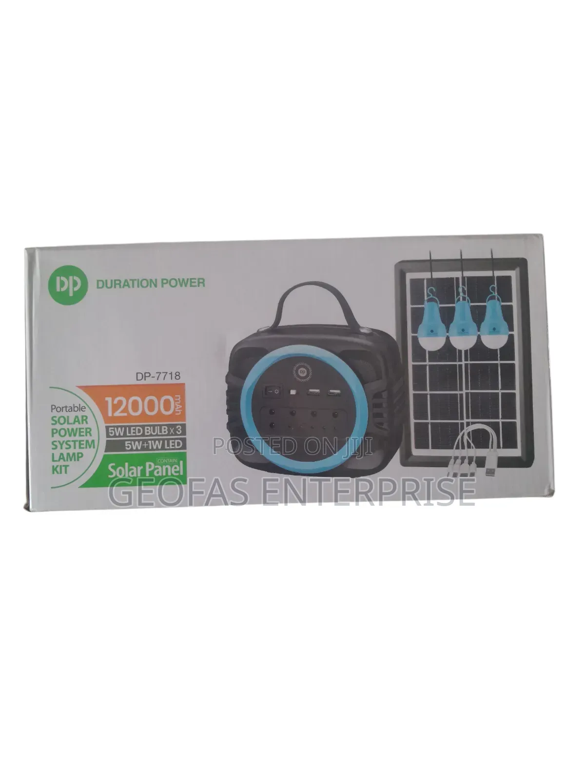 Dp 12000mah Portable Solar Power System Lamp Kit With Solar Panel Bulb