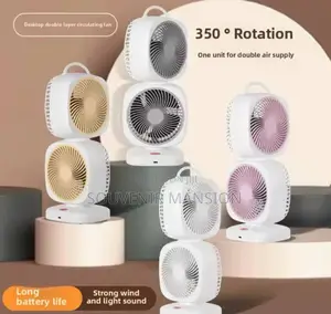 350 Degree Dual Desktop Fan