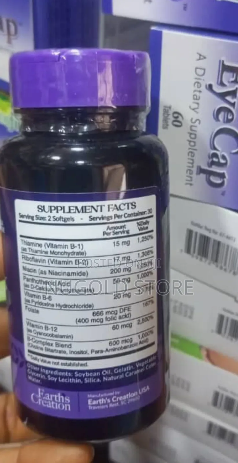 Earth Creation B-Complex Plus Folate X 60 Soft Gel