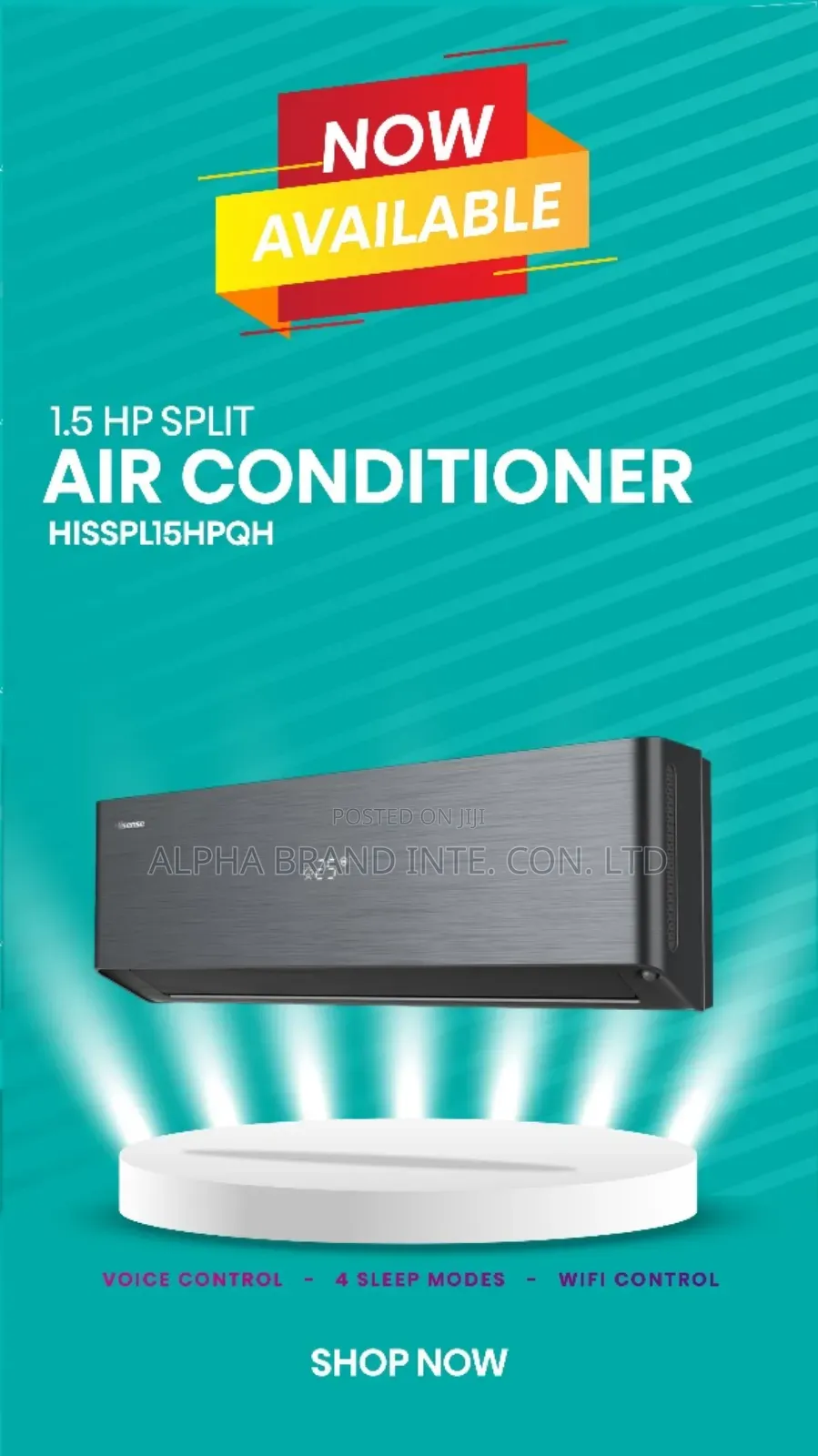 Hisense 1.5hp Inverter Black