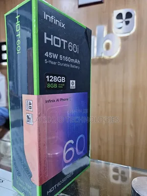 New Infinix Hot 60i 128 GB Black