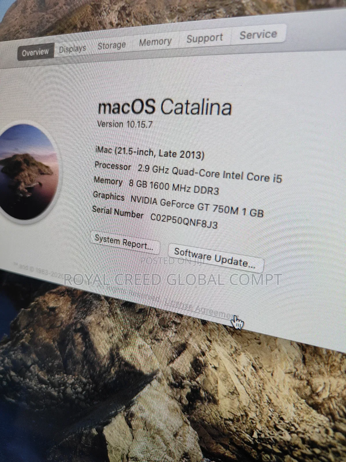 Desktop Computer Apple iMac 8GB Intel Core i5 HDD 1T