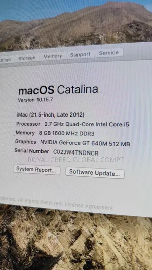 Desktop Computer Apple iMac 8GB Intel Core i5 HDD 1T