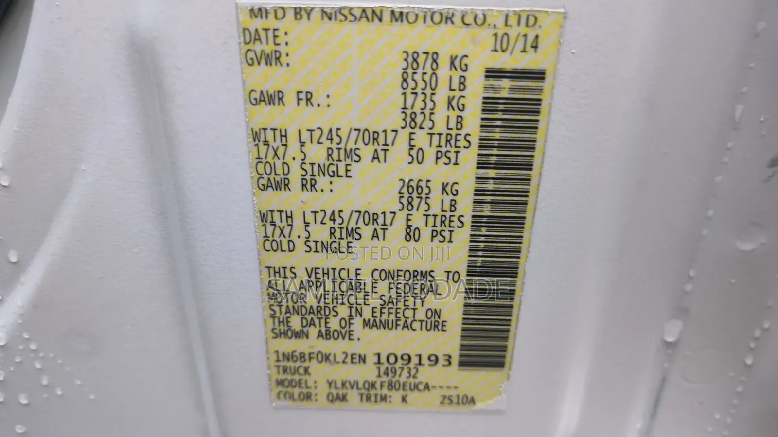 Nissan NV200 2015 White