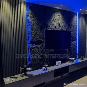 Tv Console With Stone Panel