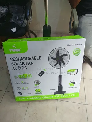 18inches Solar Rechargeable Standing Fan