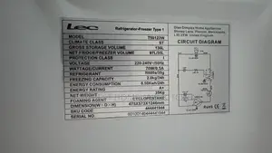 Lec Double Door Refrigerator