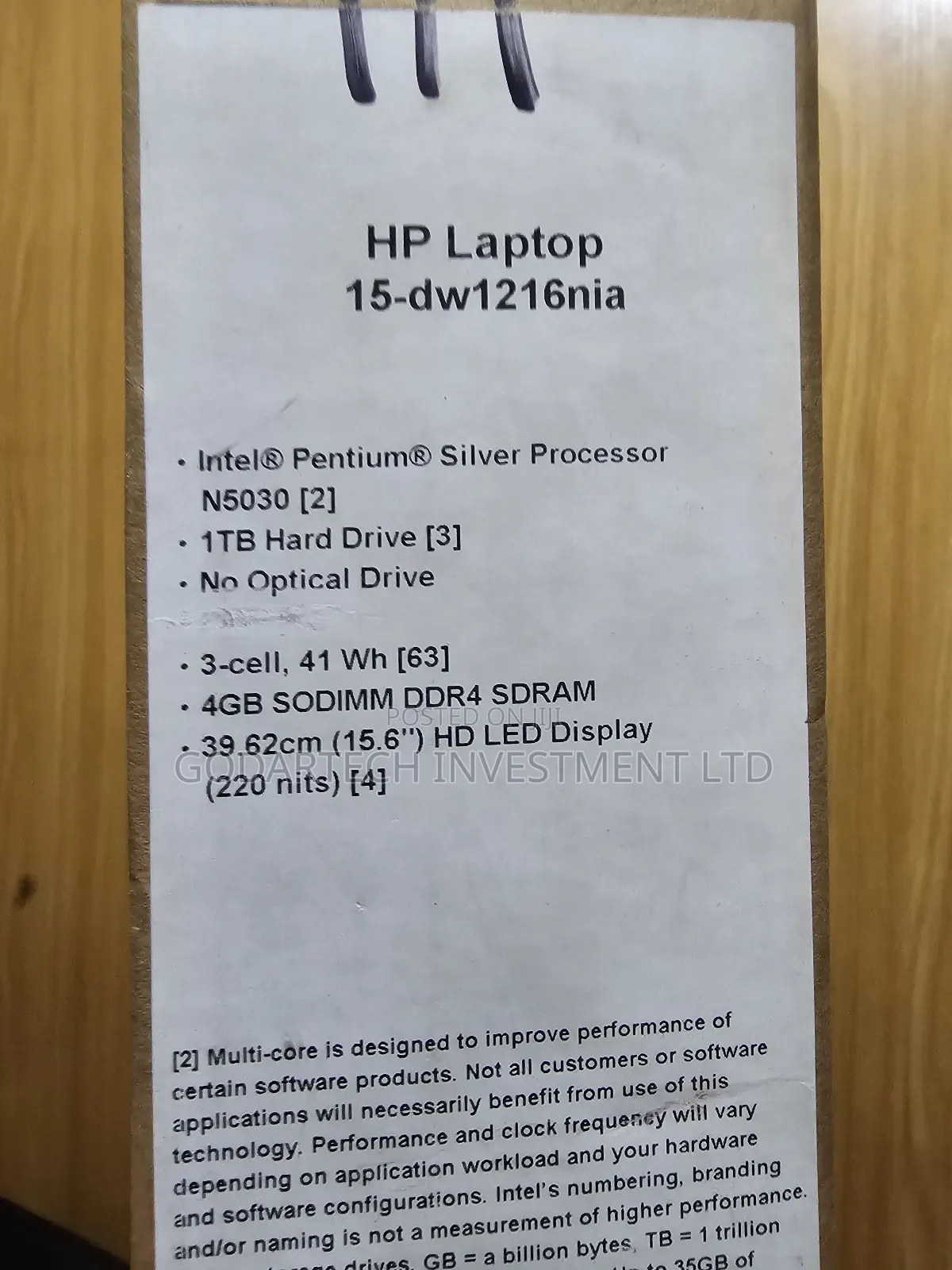 New Laptop HP 15 4GB Intel Pentium HDD 1T
